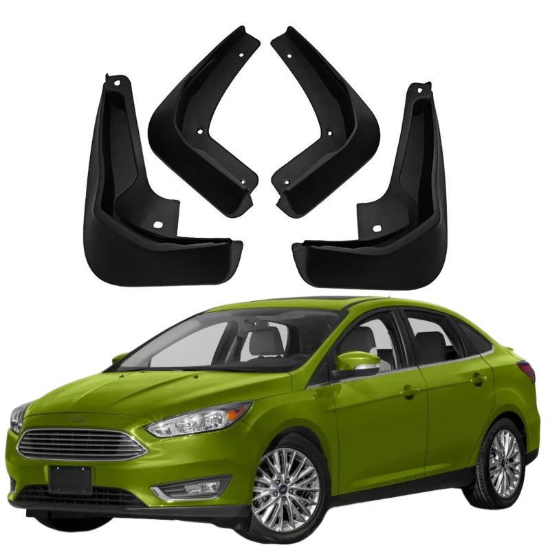 Mud Flaps for 2005-2018 Ford Focus Hatchback - Front & Rear Splash Protection (4-Piece Set)