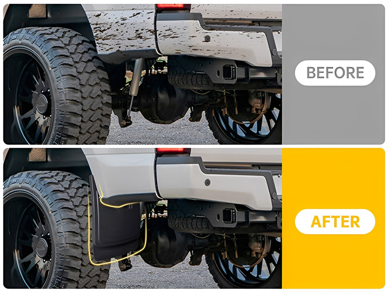 Mud Flaps for 2017-2024 Ford F-250 F-350 (4PCS) - Front & Rear Splash Guards