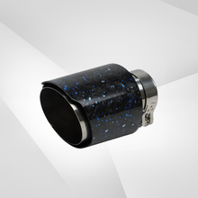 Load image into Gallery viewer, Universal Carbon Fiber Forged Pattern Exhaust Tip - Multicolor Stainless Steel Tailpipe Upgrade