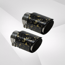Load image into Gallery viewer, Universal Carbon Fiber Forged Pattern Exhaust Tip - Multicolor Stainless Steel Tailpipe Upgrade
