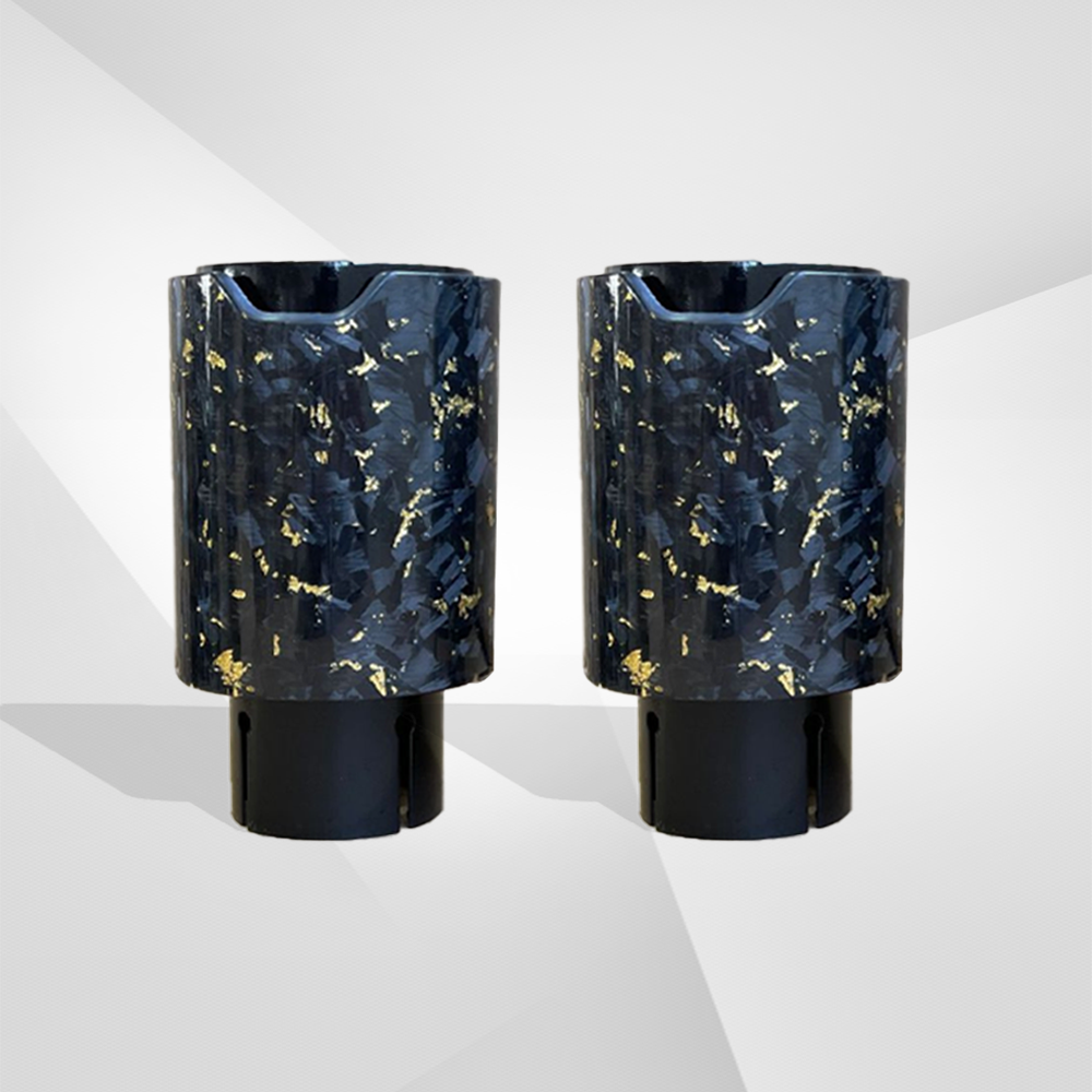 Floral Satin Carbon Fiber Exhaust Tips for BMW M2/M3/M4 - Custom Style