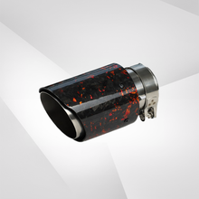 Load image into Gallery viewer, Universal Carbon Fiber Forged Pattern Exhaust Tip - Multicolor Stainless Steel Tailpipe Upgrade