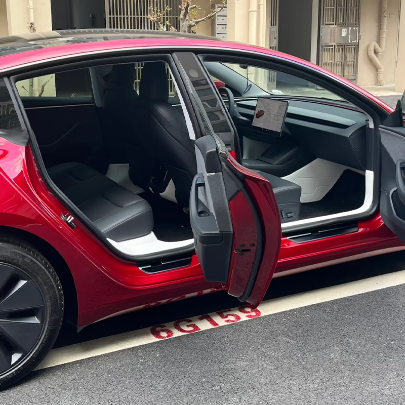 Special for Tesla Model S 2012-2024 360° Full Wrap All-Weather Leather Floor Mat