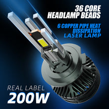 Load image into Gallery viewer, Shining Star LED Headlight Bulbs, H11/H4/9005 (HB3)/9006 (HB4) Compatible, 200W 98600 LM 6000K (2-Pack)