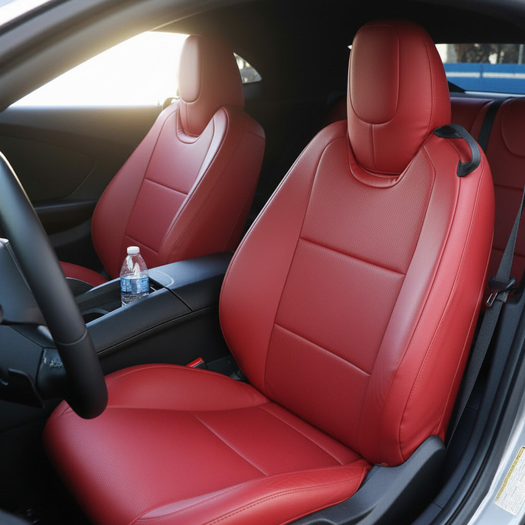 Chevy Camaro Coupe Seat Covers (2010–2015, LT/LS/RS/SS) – Custom Fit Full Set, Waterproof Faux Leather