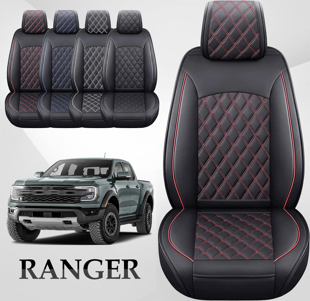 Amancarport Custom Fit Car Seat Covers Full Set For Ford Ranger (2019-2025)