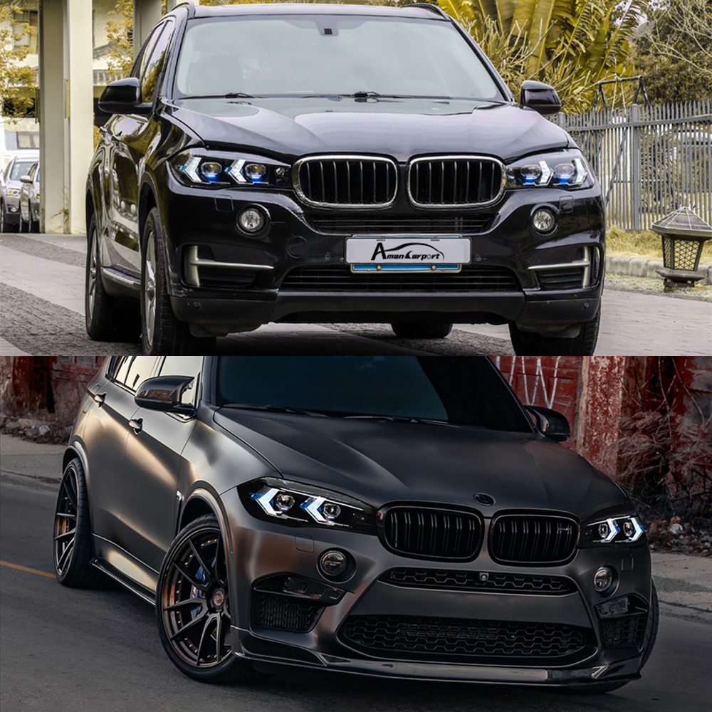 LED Headlights For BMW X5 F15 2014-2018 Double Lens Arrow Style Assembly Pair