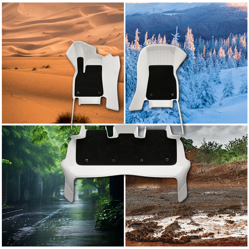 Special for Tesla Model S 2012-2024 360° Full Wrap All-Weather Leather Floor Mat