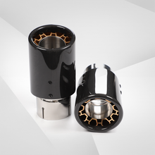 Load image into Gallery viewer, Universal Carbon Fiber & Aluminum Exhaust Tip - Tailpipe Nozzle Decoration for Cars