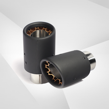 Load image into Gallery viewer, Universal Carbon Fiber & Aluminum Exhaust Tip - Tailpipe Nozzle Decoration for Cars