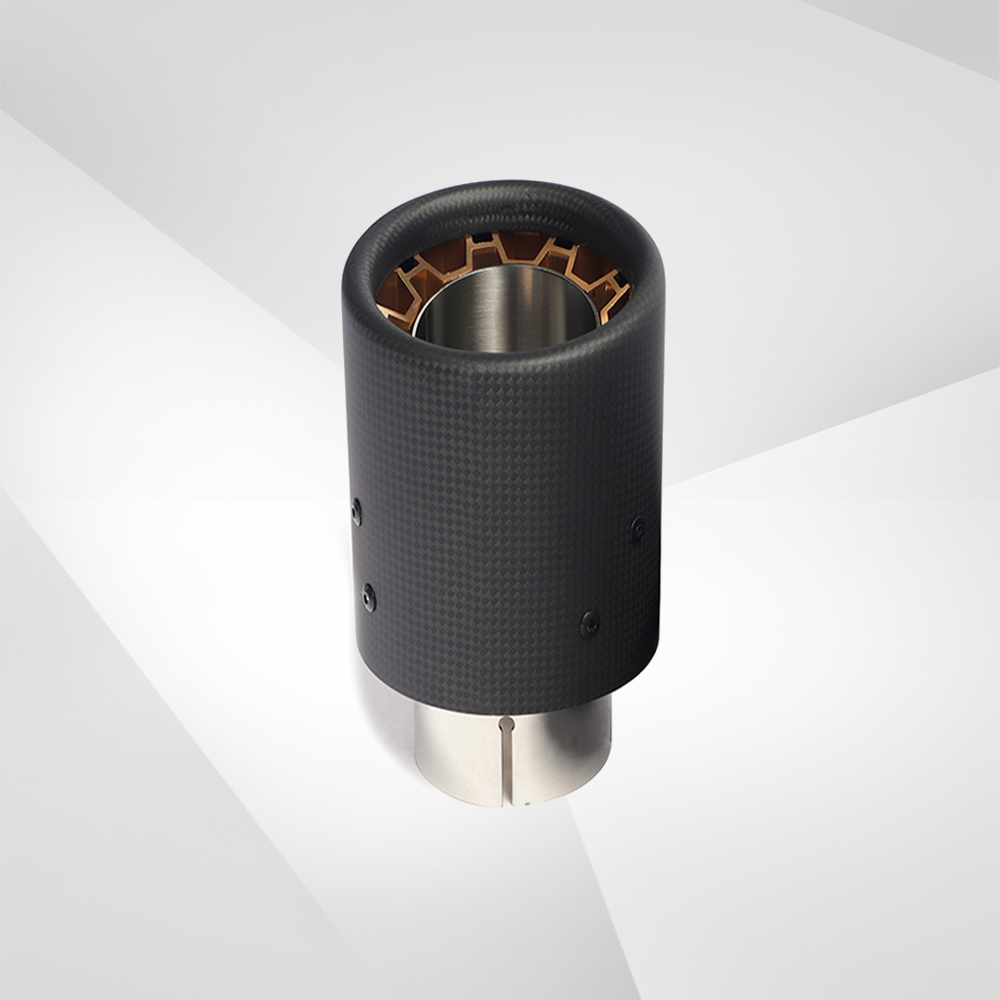 Universal Carbon Fiber & Aluminum Exhaust Tip - Tailpipe Nozzle Decoration for Cars