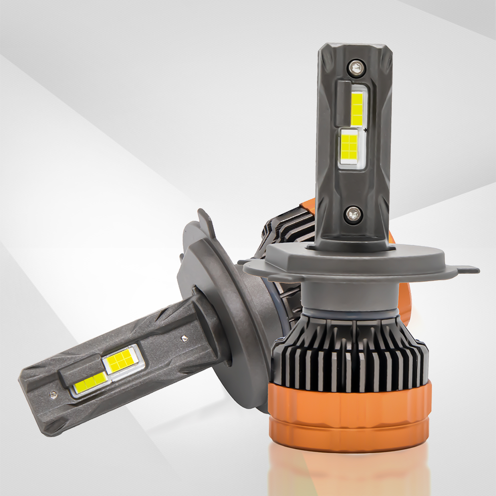 LED Headlight Bulbs, H11/H4/9005 (HB3)/9006 (HB4) Compatible, 160W 50000 LM 6000K, Three Colors Switchable (2-Pack)