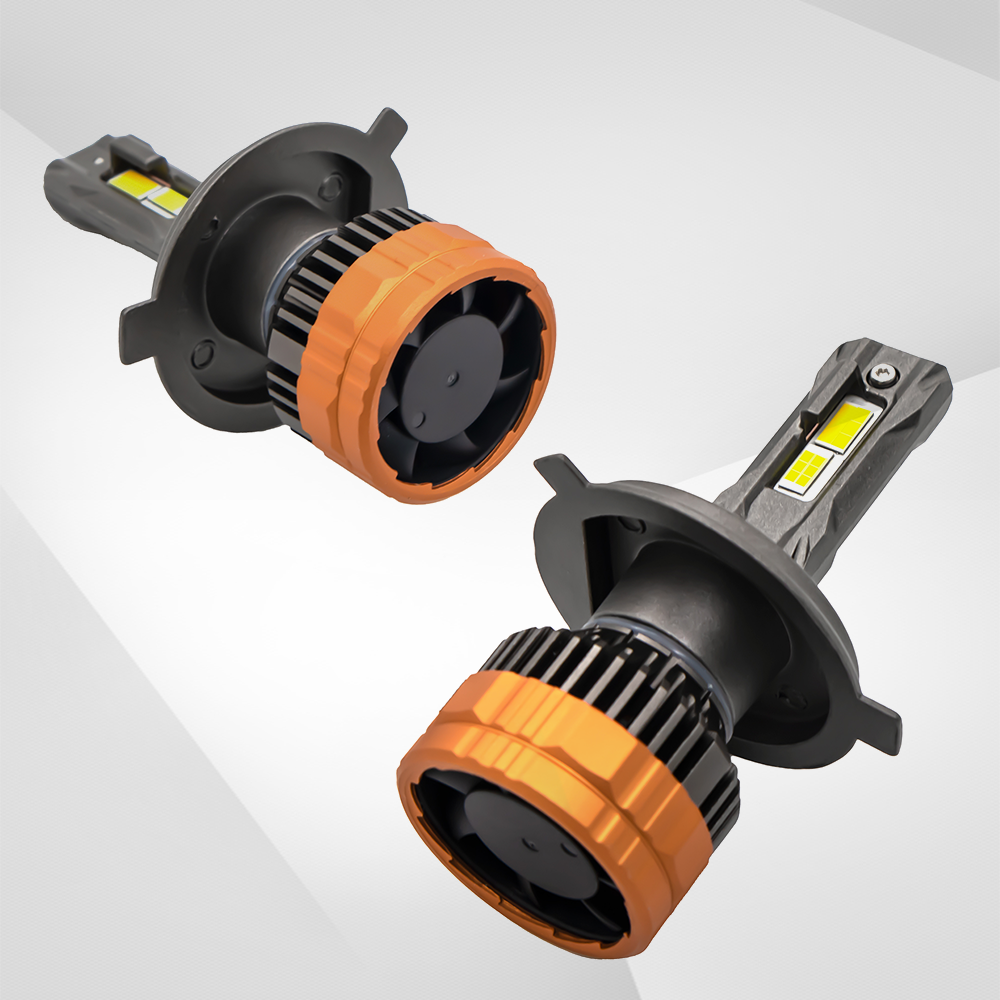 LED Headlight Bulbs, H11/H4/9005 (HB3)/9006 (HB4) Compatible, 160W 50000 LM 6000K, Three Colors Switchable (2-Pack)