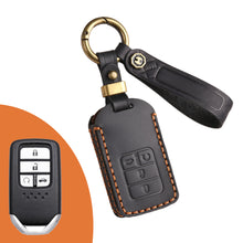 Load image into Gallery viewer, Genuine Leather Key Fob Cover for Honda Civic, Accord, Pilot, CR-V, HR-V, Insight, Odyssey