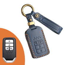 Load image into Gallery viewer, Genuine Leather Key Fob Cover for Honda Civic, Accord, Pilot, CR-V, HR-V, Insight, Odyssey