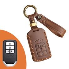 Load image into Gallery viewer, Genuine Leather Key Fob Cover for Honda Civic, Accord, Pilot, CR-V, HR-V, Insight, Odyssey