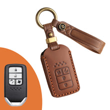 Load image into Gallery viewer, Genuine Leather Key Fob Cover for Honda Civic, Accord, Pilot, CR-V, HR-V, Insight, Odyssey