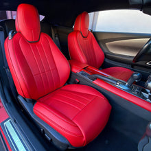 Load image into Gallery viewer, Chevy Camaro Coupe Seat Covers (2010–2015, LT/LS/RS/SS) – Custom Fit Full Set, Waterproof Faux Leather