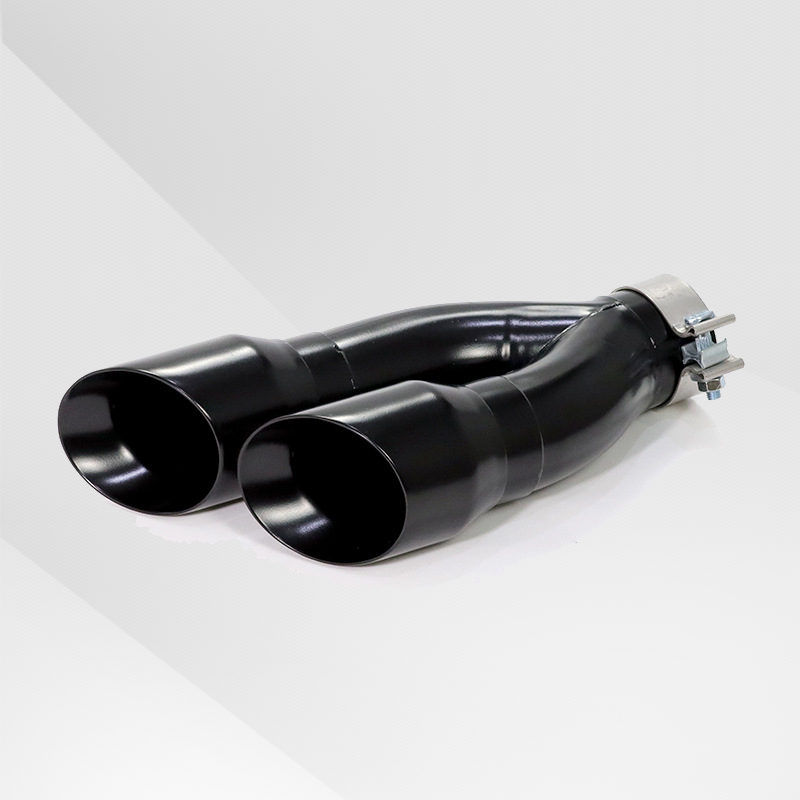 NEW Dual Slant-Cut Stainless Steel Exhaust Tip – 3" Inlet, 8.27" Outlet, 16" Long Universal Bolt-On Exhaust Pipe