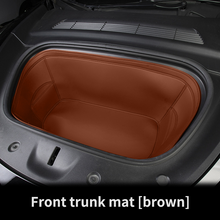 Load image into Gallery viewer, Leather Trunk Mats for Tesla Model 3/Y, Front & Rear, Waterproof, Scratch-Resistant, Easy to Clean