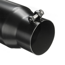 Load image into Gallery viewer, Universal Diesel Truck Angled Black 4 inch Inlet 5 inch Outlet Exhaust Tip Stainless Steel