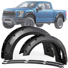 Load image into Gallery viewer, Fender Flares for 2009-2020 Ford F-150, Rough Textured Bolt-Riveted Style, 4-Piece Set