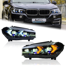 Load image into Gallery viewer, LED Headlights For BMW X5 F15 2014-2018 Double Lens Arrow Style Assembly Pair