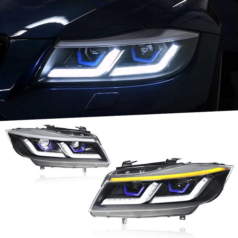 Applicable to 2005-2012 BMW 3 Series E90 LED Headlight Assembly Upgrade Version, Streamer Turn Signal