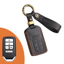 Load image into Gallery viewer, Genuine Leather Key Fob Cover for Honda Civic, Accord, Pilot, CR-V, HR-V, Insight, Odyssey