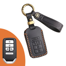 Load image into Gallery viewer, Genuine Leather Key Fob Cover for Honda Civic, Accord, Pilot, CR-V, HR-V, Insight, Odyssey