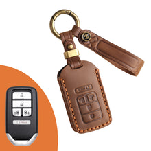 Load image into Gallery viewer, Genuine Leather Key Fob Cover for Honda Civic, Accord, Pilot, CR-V, HR-V, Insight, Odyssey