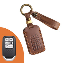 Load image into Gallery viewer, Genuine Leather Key Fob Cover for Honda Civic, Accord, Pilot, CR-V, HR-V, Insight, Odyssey