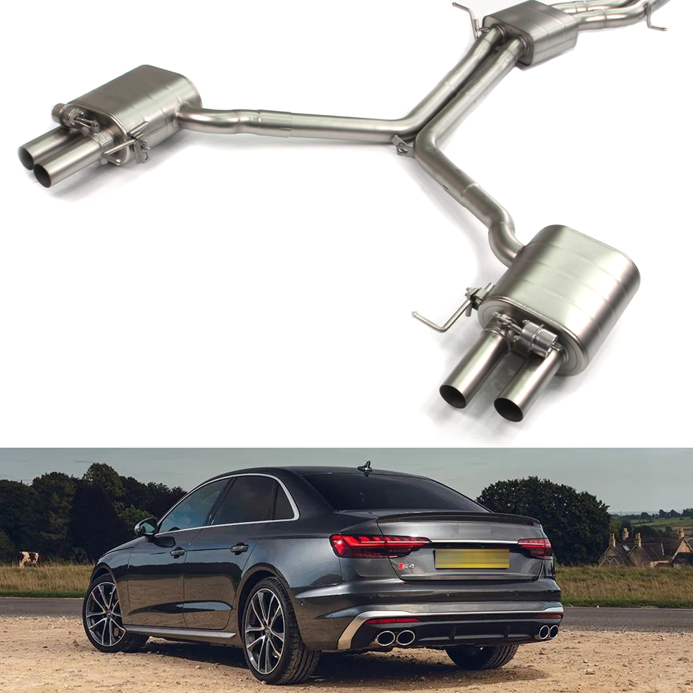 Valved Sport Exhaust System for Audi B9 S4/S5 3.0T 2018–2020 | Dual Exit | Steel/Titanium