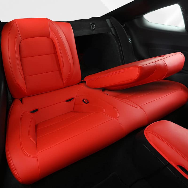 Custom Leather Seat Covers for Ford Mustang Coupe (2015–2025) – Full Set, Sporty Fit