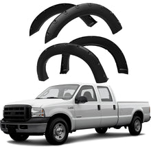 Load image into Gallery viewer, Fender Flares Compatible with 1999-2016 Ford F-250 F-350 Super Duty, Rough Textured Bolt-Riveted Style 4pc