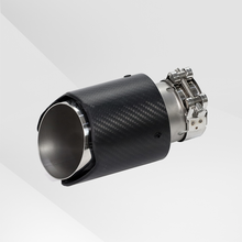 Load image into Gallery viewer, Universal Black Carbon Fiber Wave Lace Carbon Fiber Exhaust Tip