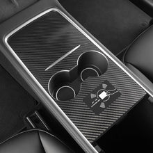 Load image into Gallery viewer, Real Carbon Fiber Center Console Trim Panel Cover For Tesla Model 3 Y