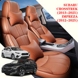 Custom Leather Car Seat Covers Full Set For Subaru Crosstrek(2013-2025), Impreza(2012-2025)