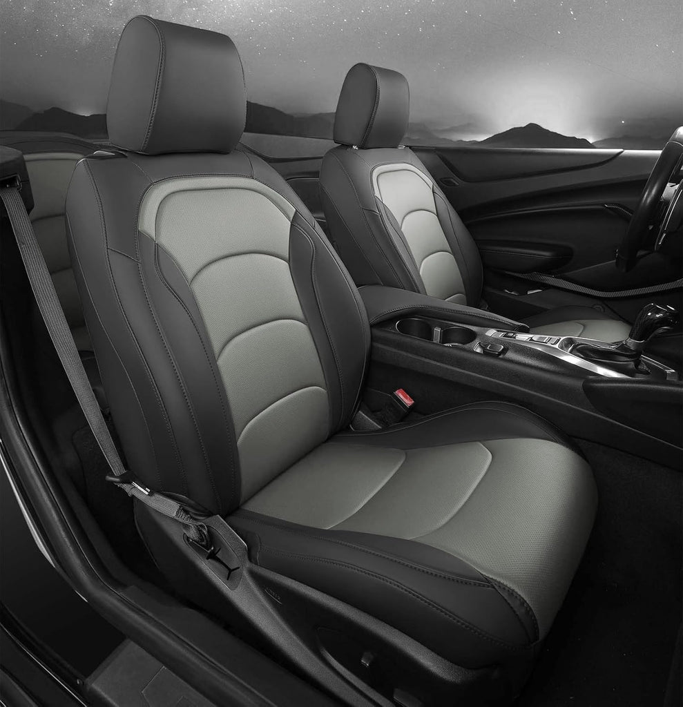 Custom Fit Seat Covers for Chevy Camaro Coupe (LT/LS/RS/SS)(2016-2025) – Full Set, Waterproof Faux Leather