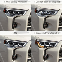 Load image into Gallery viewer, 2014–2024 Toyota 4Runner LED Triple Headlights Assembly with Sequential Turn Signals & Start-up Animation (Pair)