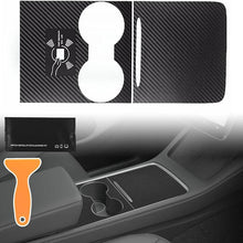 Load image into Gallery viewer, Real Carbon Fiber Center Console Trim Panel Cover For Tesla Model 3 Y
