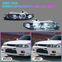Load image into Gallery viewer, LED DRL Headlight & Turn Signal Assembly for Nissan Skyline R33 GT-R GT-S GT-T (1993–1998)