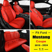 Load image into Gallery viewer, Custom Leather Seat Covers for Ford Mustang Coupe (2015–2025) – Full Set, Sporty Fit