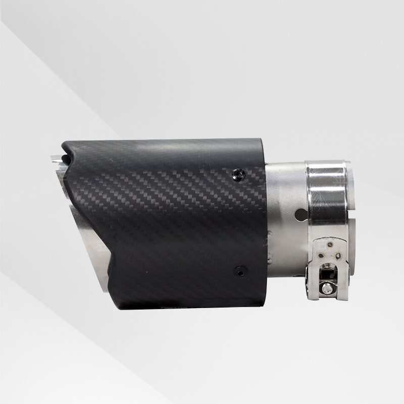 Universal Black Carbon Fiber Wave Lace Carbon Fiber Exhaust Tip