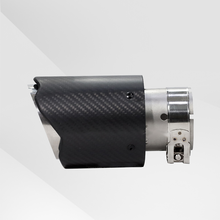 Load image into Gallery viewer, Universal Black Carbon Fiber Wave Lace Carbon Fiber Exhaust Tip