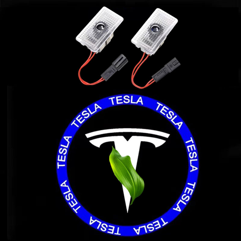 Car Door Lights for Tesla Model 3/Y/X/S Logo Projector,LED Welcome Lights