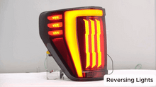 Load image into Gallery viewer, LED Tail Lights for 2021–2024 Ford F-150 – Sequential Turn Signals, Plug & Play Pair