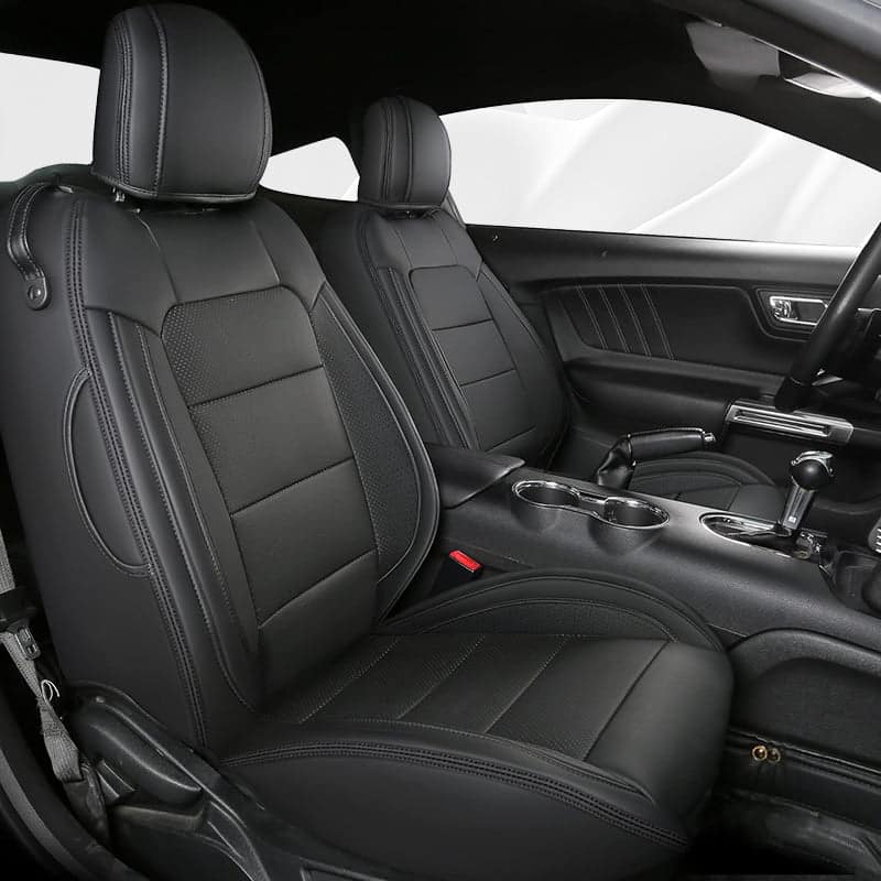 Custom Leather Seat Covers for Ford Mustang Coupe (2015–2025) – Full Set, Sporty Fit