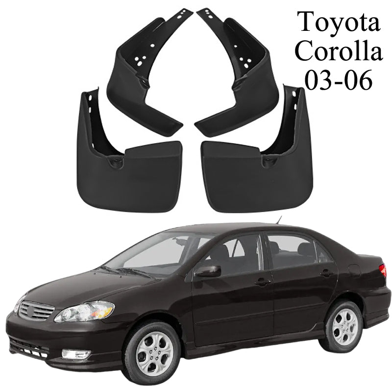 Mud Flaps Kit for Toyota Corolla (1993-2024) - Durable Front and Rear Splash Guards, 4-Piece Set