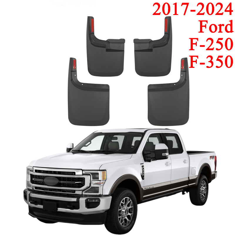 Mud Flaps for 2017-2024 Ford F-250 F-350 (4PCS) - Front & Rear Splash Guards
